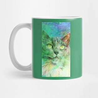 Abstract Art With Beautiful Cat Mug